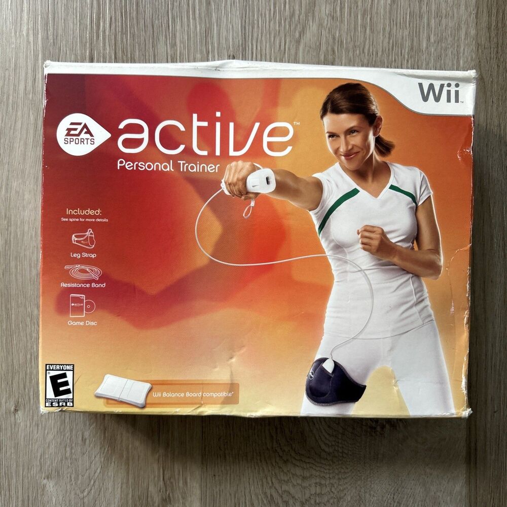 Wii EA Sports Active Personal Trainer Fitness Game Complete w/ Band Strap NEW